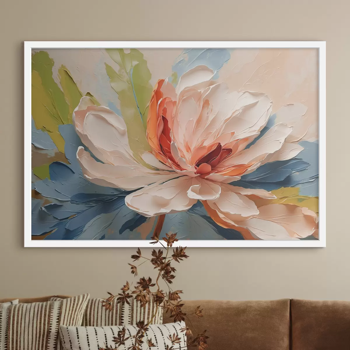 Poster Abstrakte Blume in Öl f40856