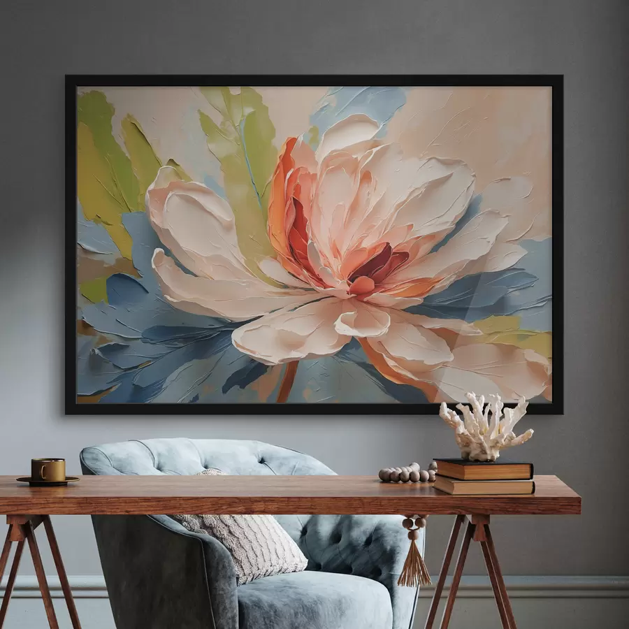 Fototapete Abstrakte Blume in Öl f40856