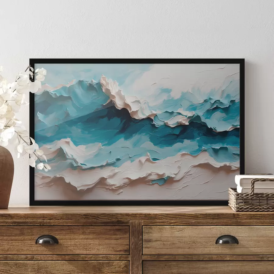 Fototapete Abstrakte Welle und Meeresschaum f40859