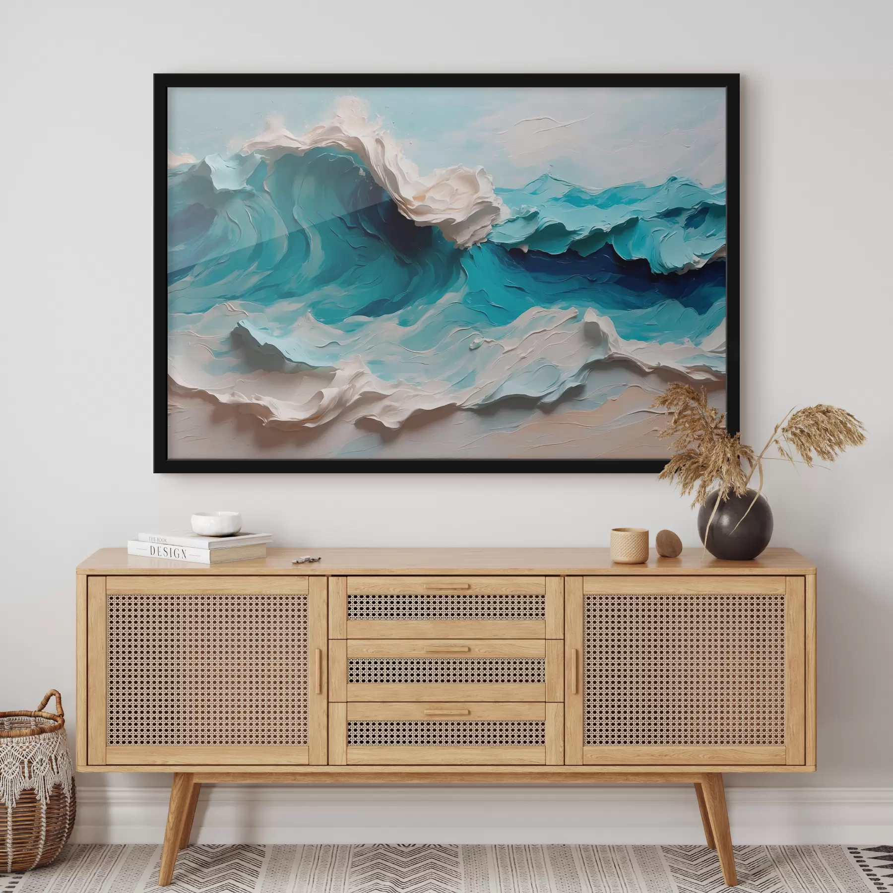 Fototapete Abstrakte Meereswelle in Öl f40867