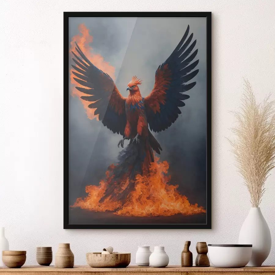 Fototapete Phönix auf unscharfem Hintergrund f40873