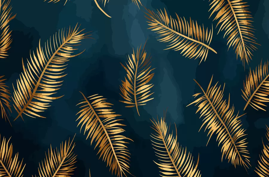 Fototapete Gemalte Blätter w01743