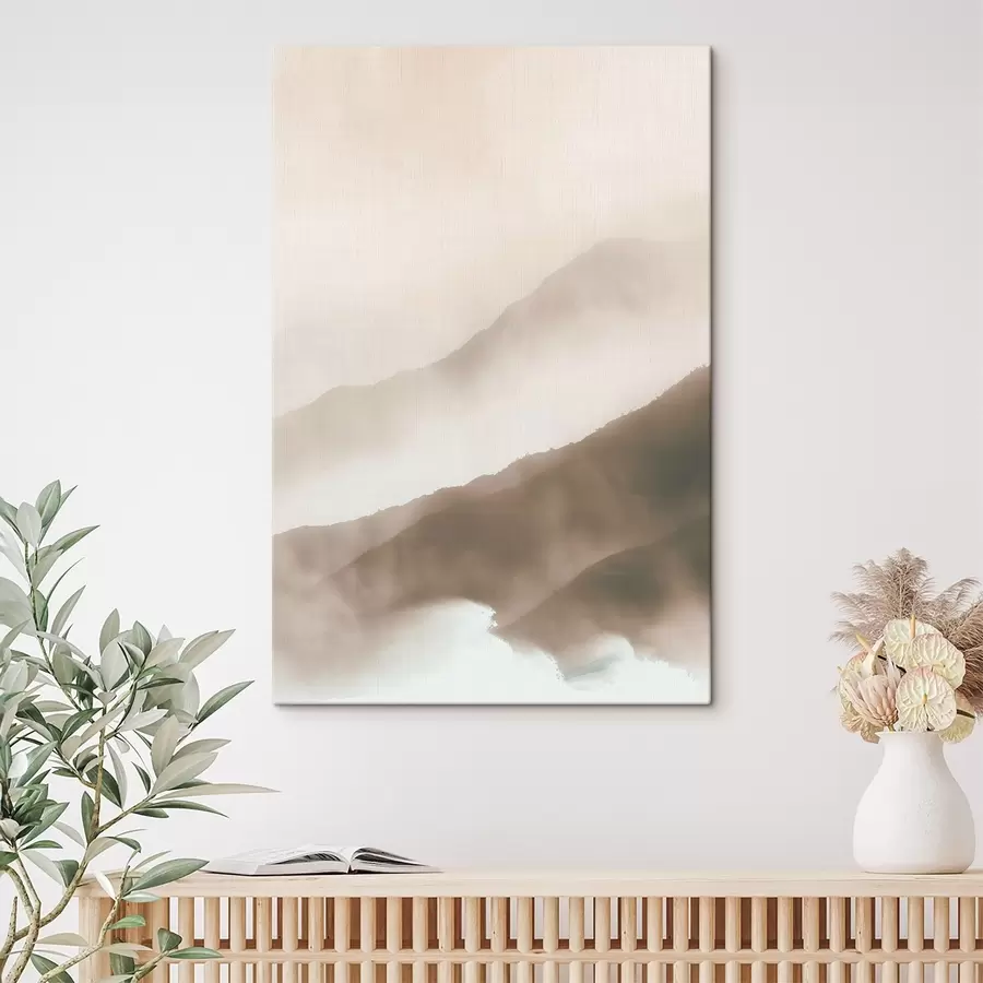 Wandbilder Sanfte Wellen aus gedämpften Erdtönen s38640