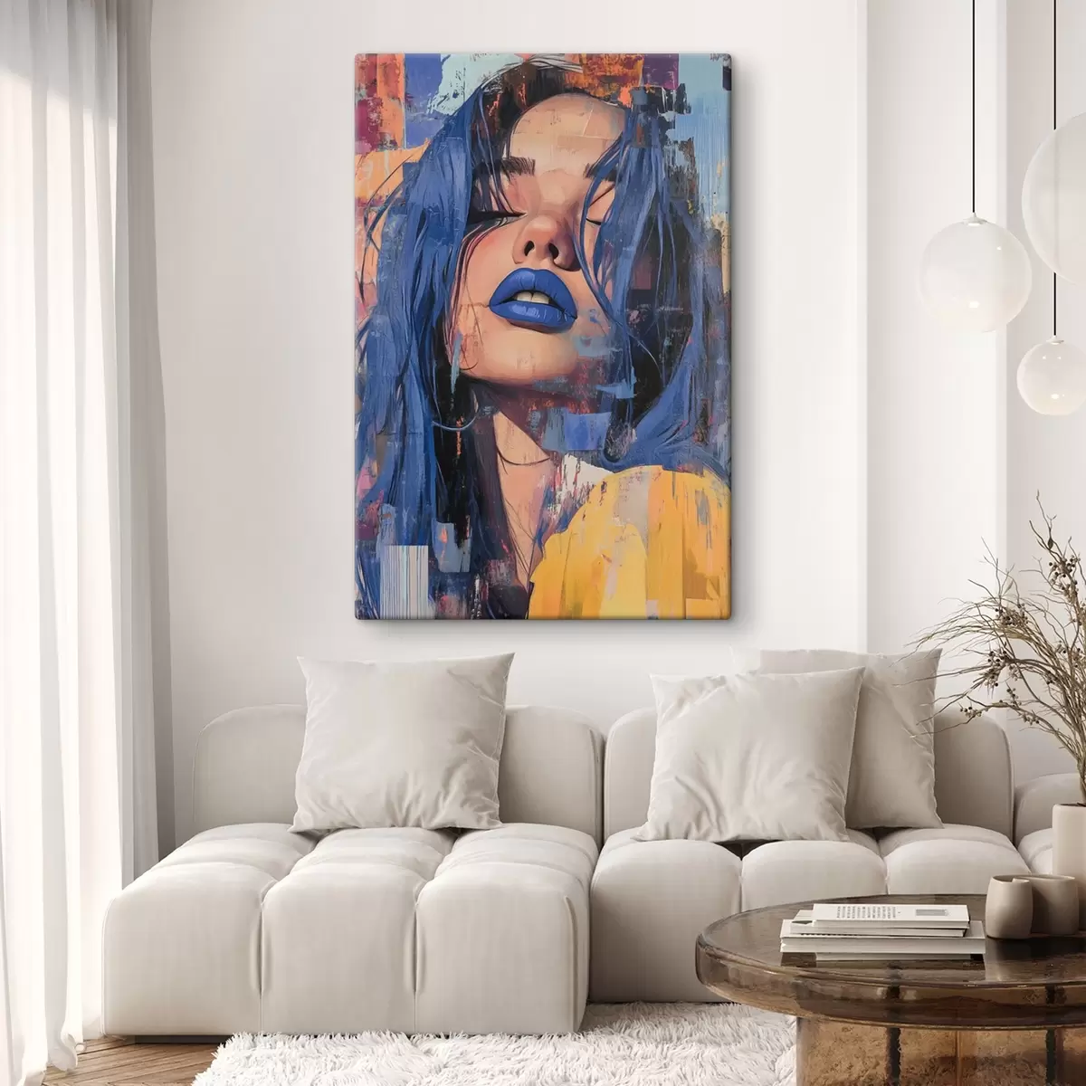 Wandbilder Mädchen mit blauen Lippen s41157