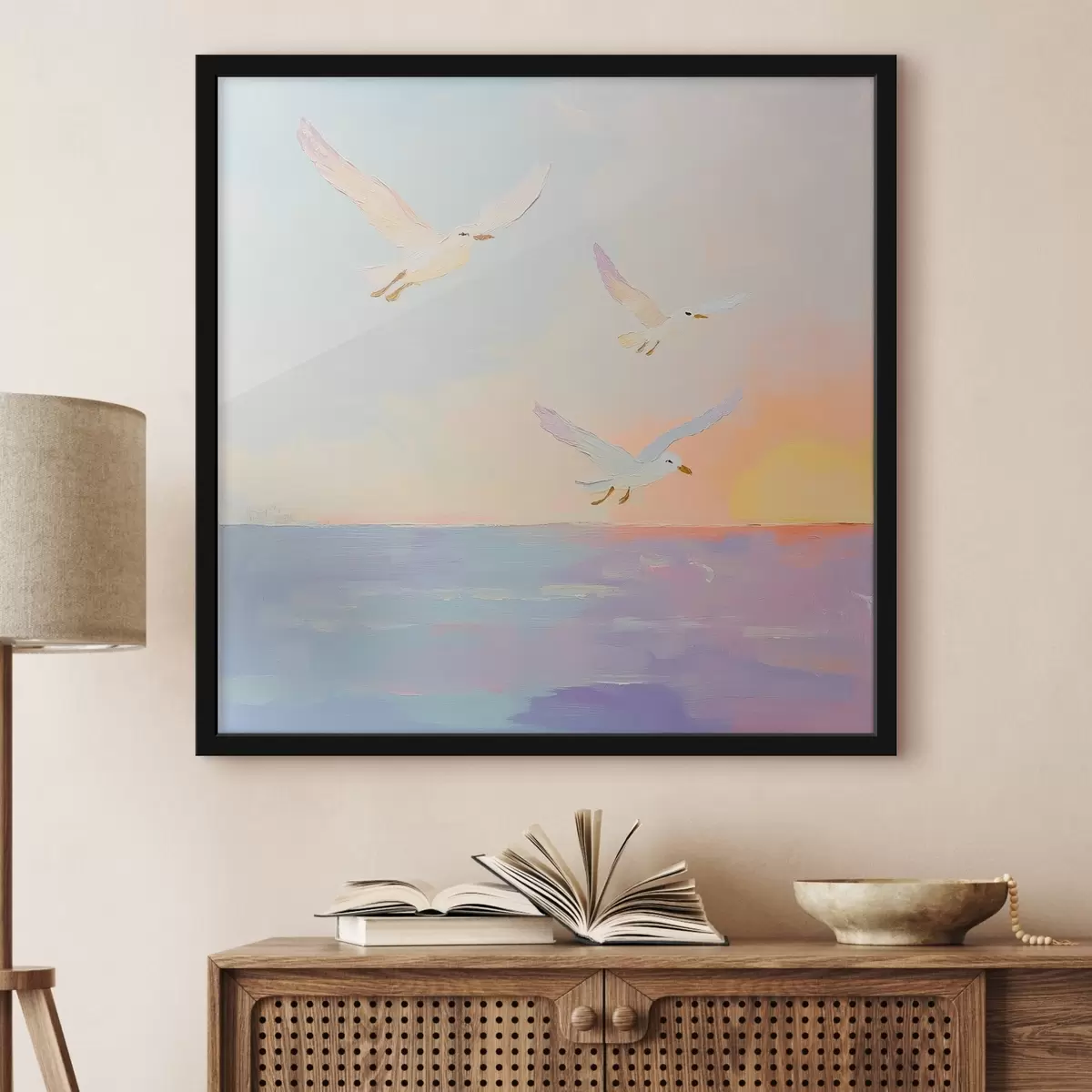 Poster Möwen am Meer f41159