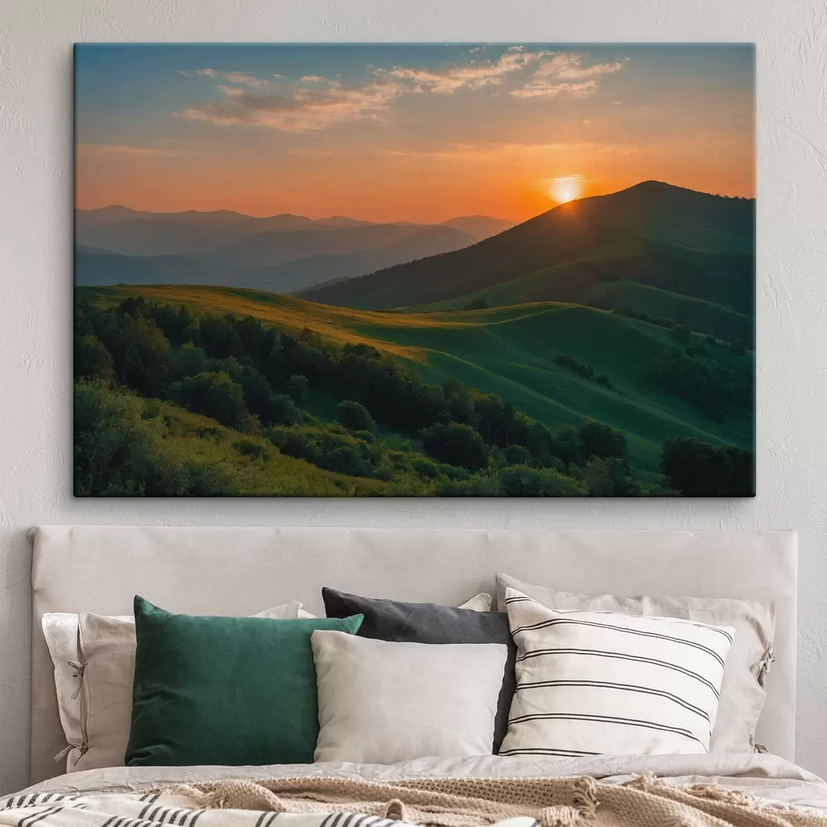 Wandbilder Blick vom Berg bei Sonnenuntergang s41045