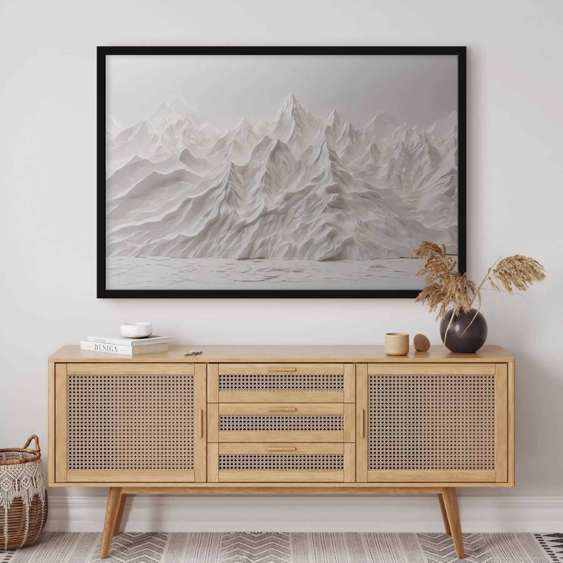 Fototapete Weiße abstrakte Berge f41037