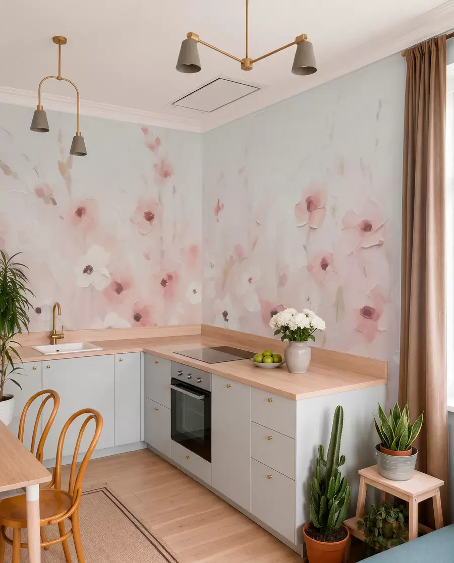 Fototapete Sanfte Blumen w01818