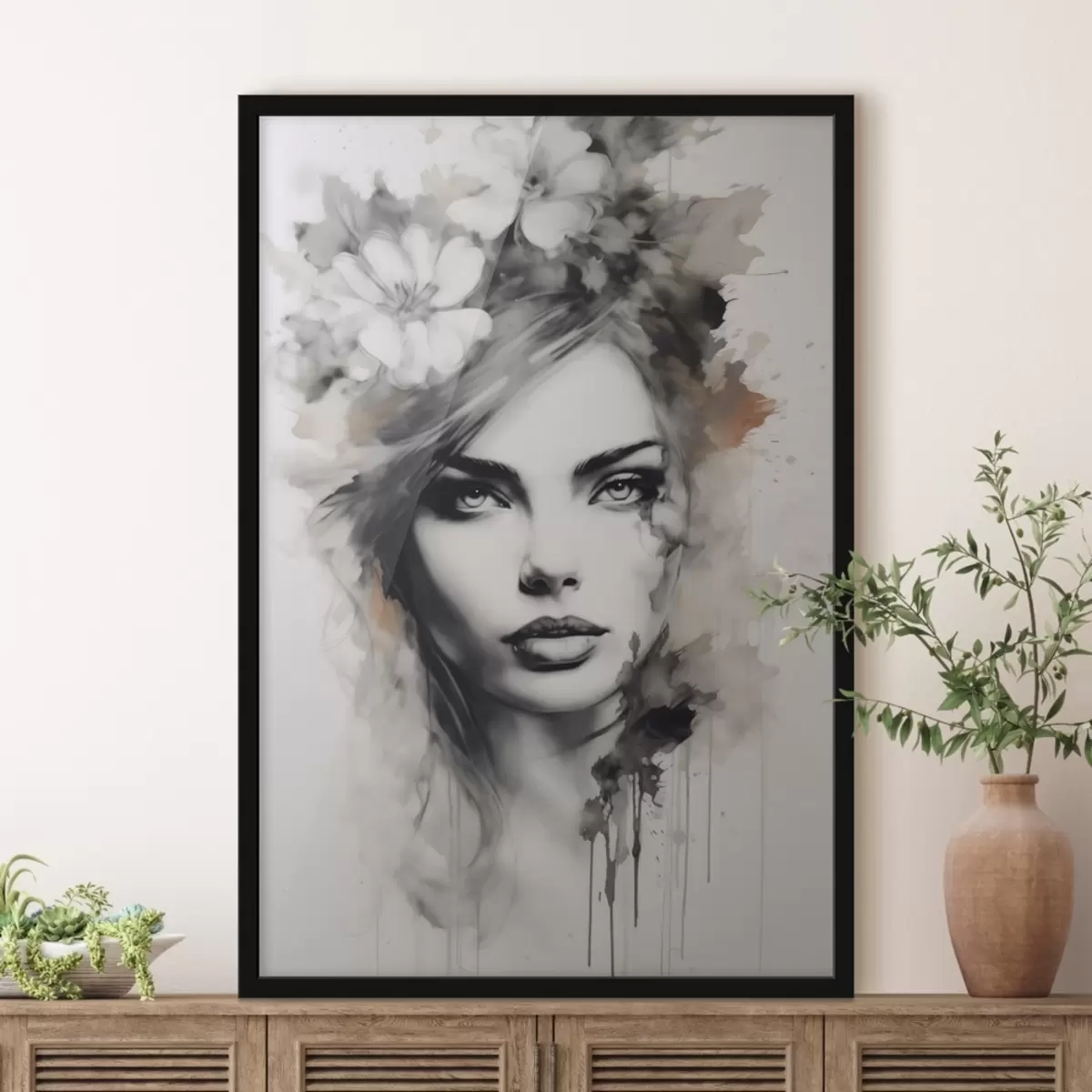 Poster Gesicht eines Mädchens f41077