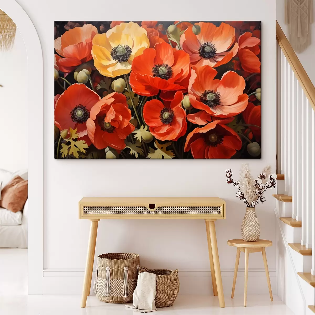 Wandbilder Mohnblumen, rot und orange s41243