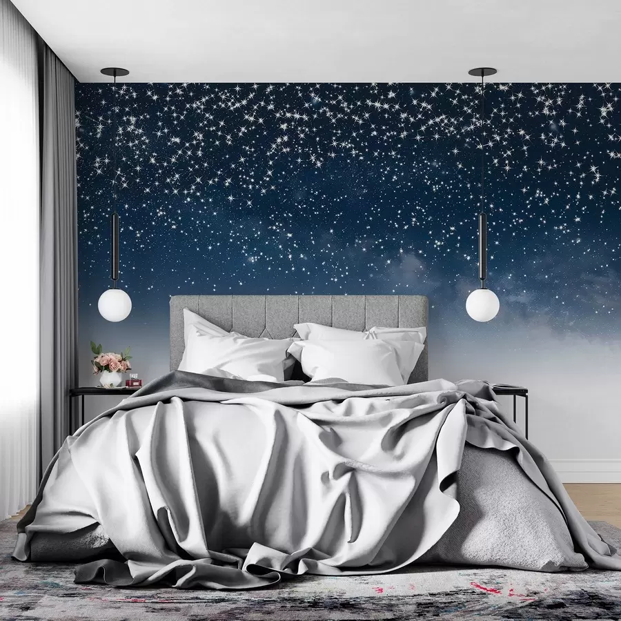 Fototapete Sternenhimmel, weicher Farbverlauf, kosmisch, Konstellationen w01797v1