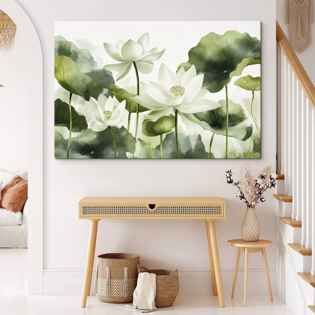 Wandbilder Schöne Aquarell-Lotusblüten s41227