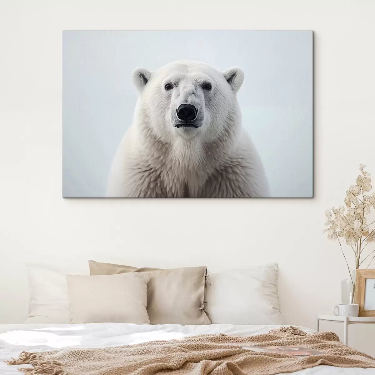 Wandbilder Porträt eines Eisbären Minimalismus s41285