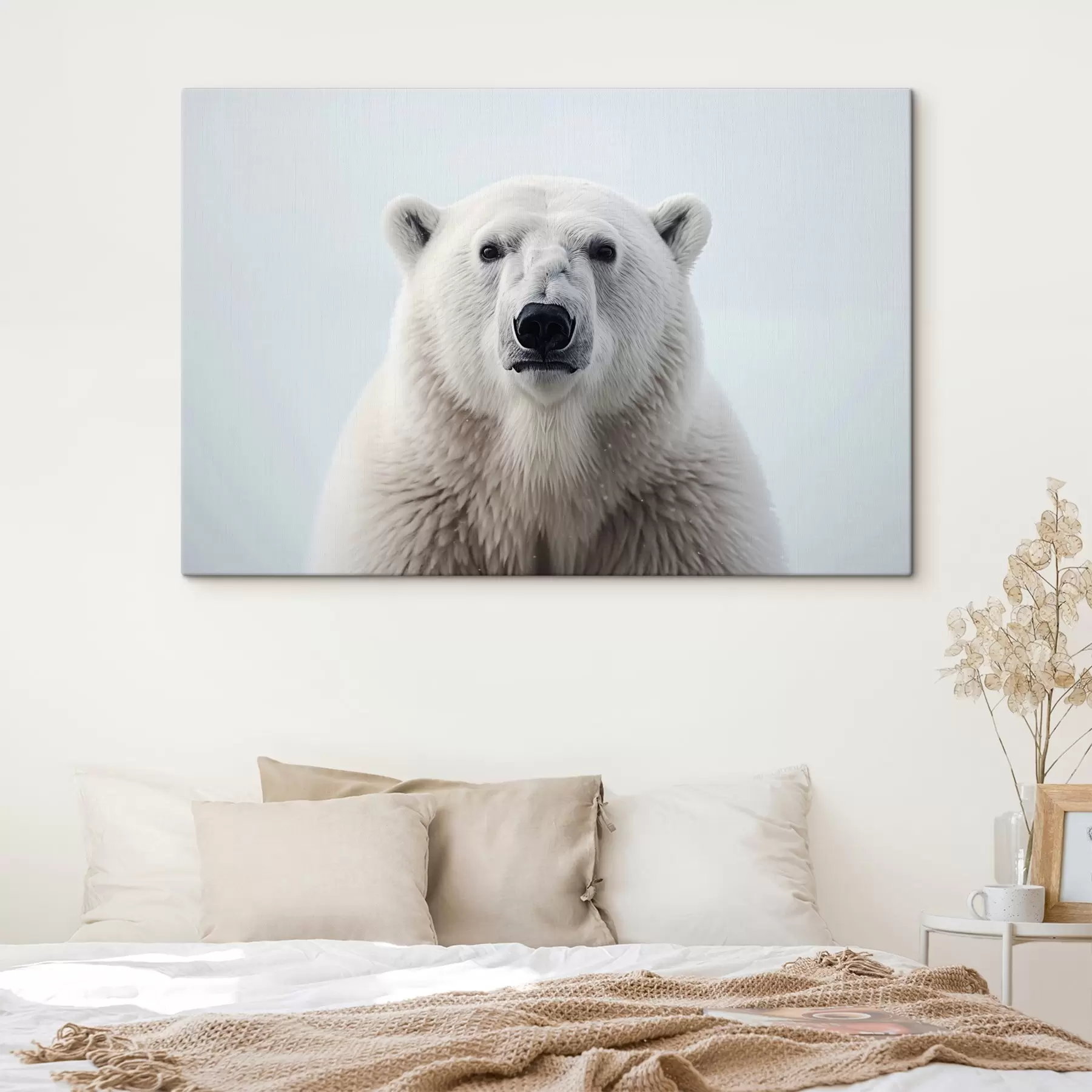 Fototapete Porträt eines Eisbären Minimalismus s41285