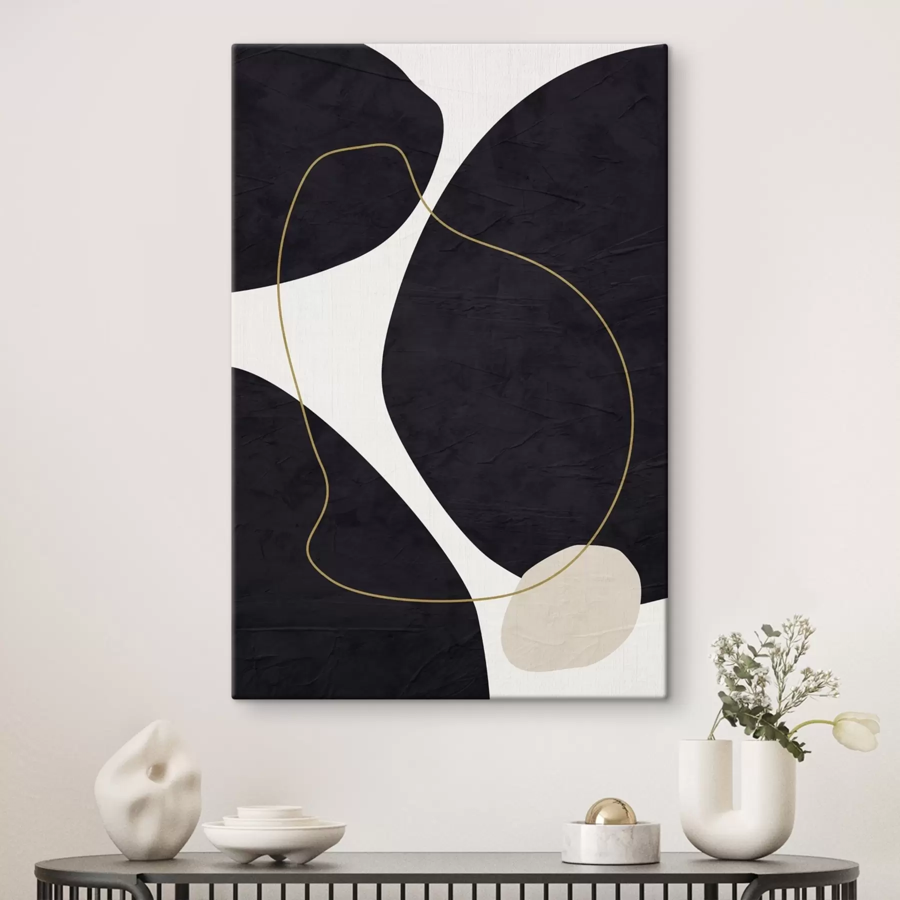 Wandbilder Elegante Wirbel in monochromer Harmonie s36036