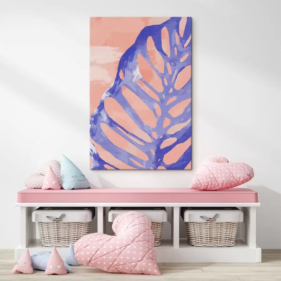 Wandbilder Ein blau-violettes Blatt s38284