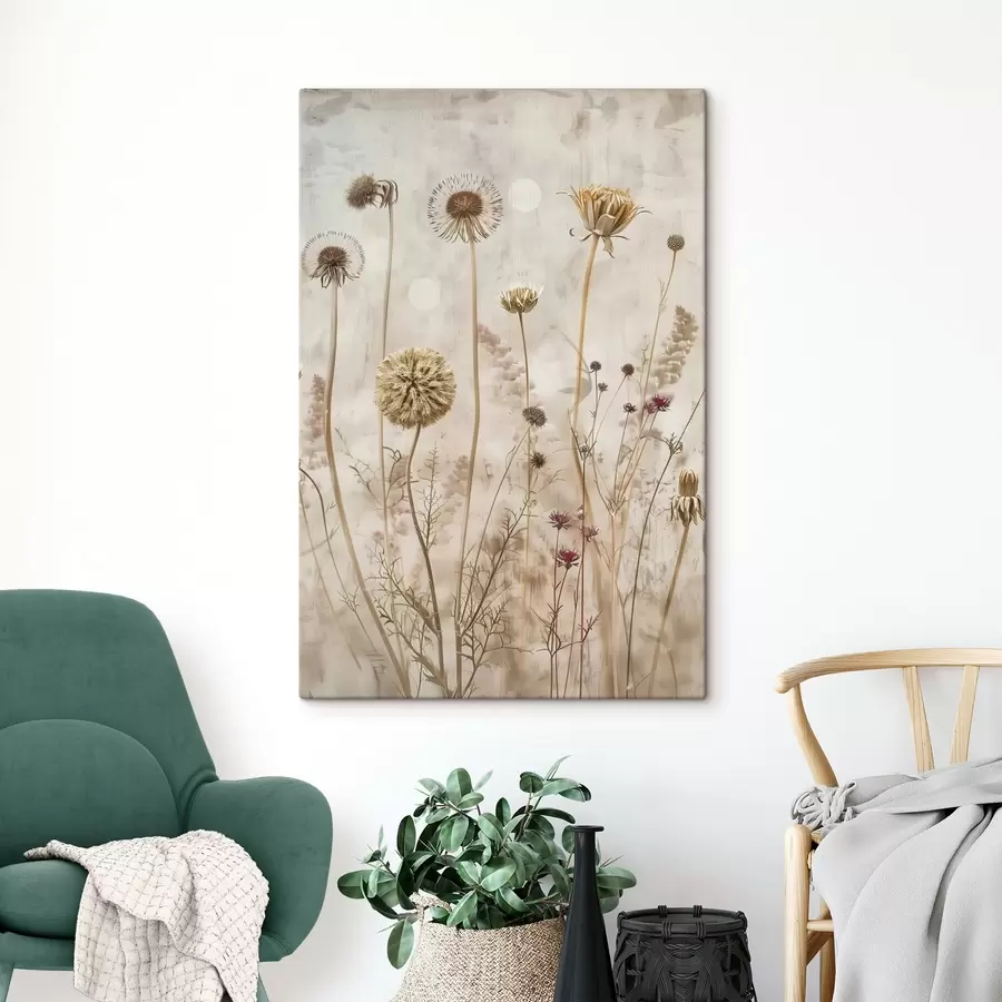 Wandbilder Eine Gruppe von Blumen und Pflanzen s38629