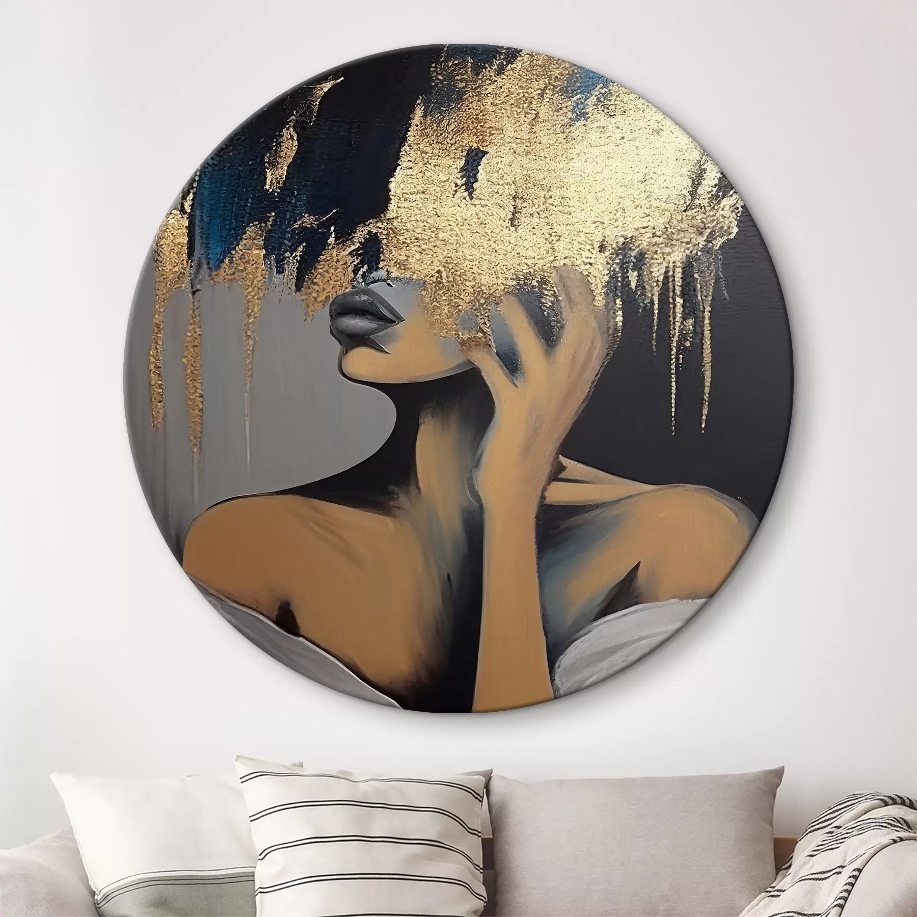 Wandbilder Frisur, Schulter und Wimpern r34863