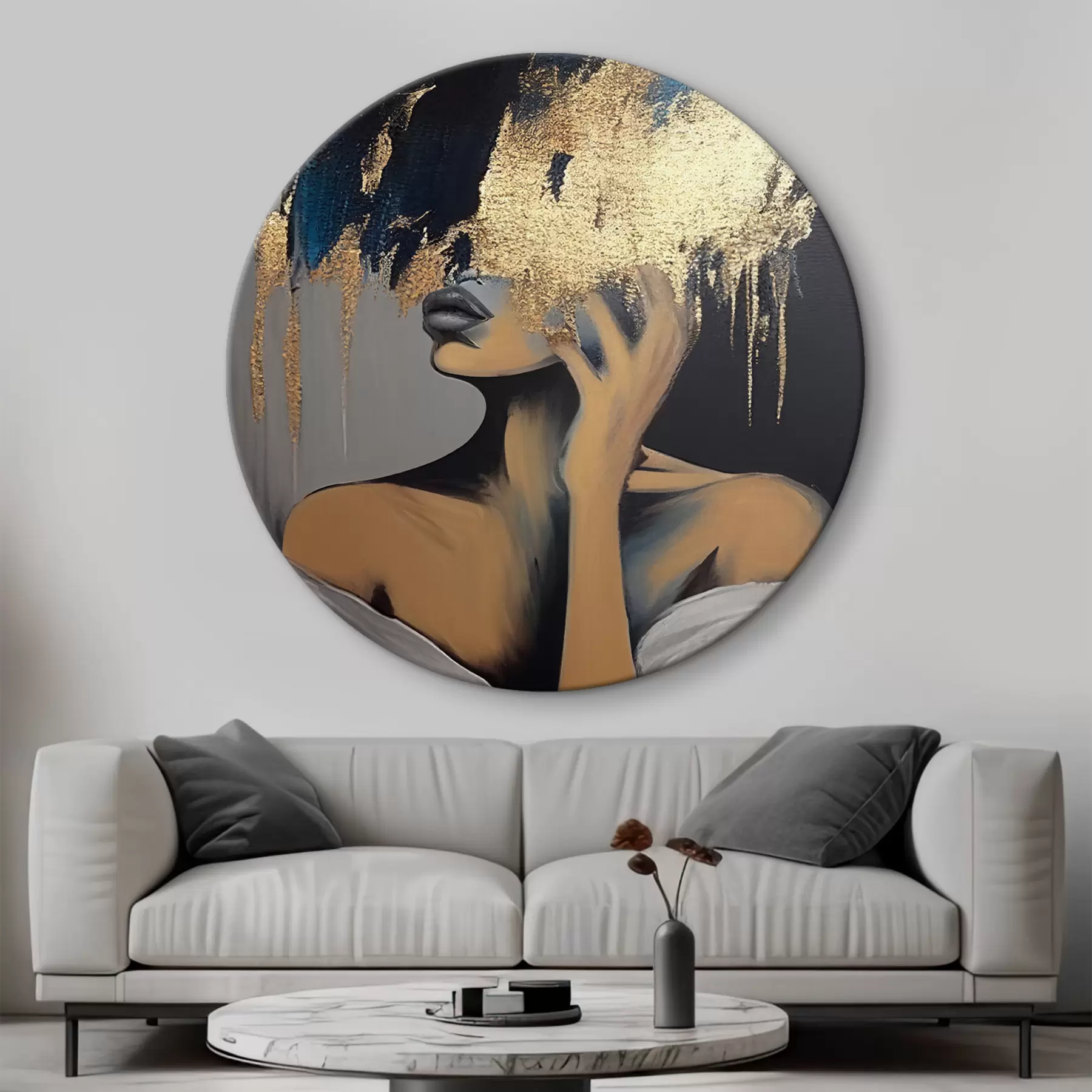 Wandbilder Frisur, Schulter und Wimpern r34863