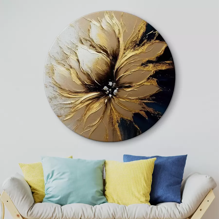 Wandbilder Abstrakte große gelbe Blume r35383