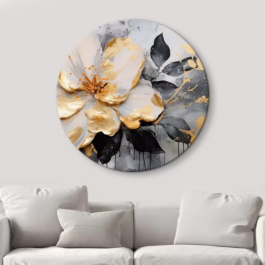 Wandbilder Große weiße Fantasieblume r35528