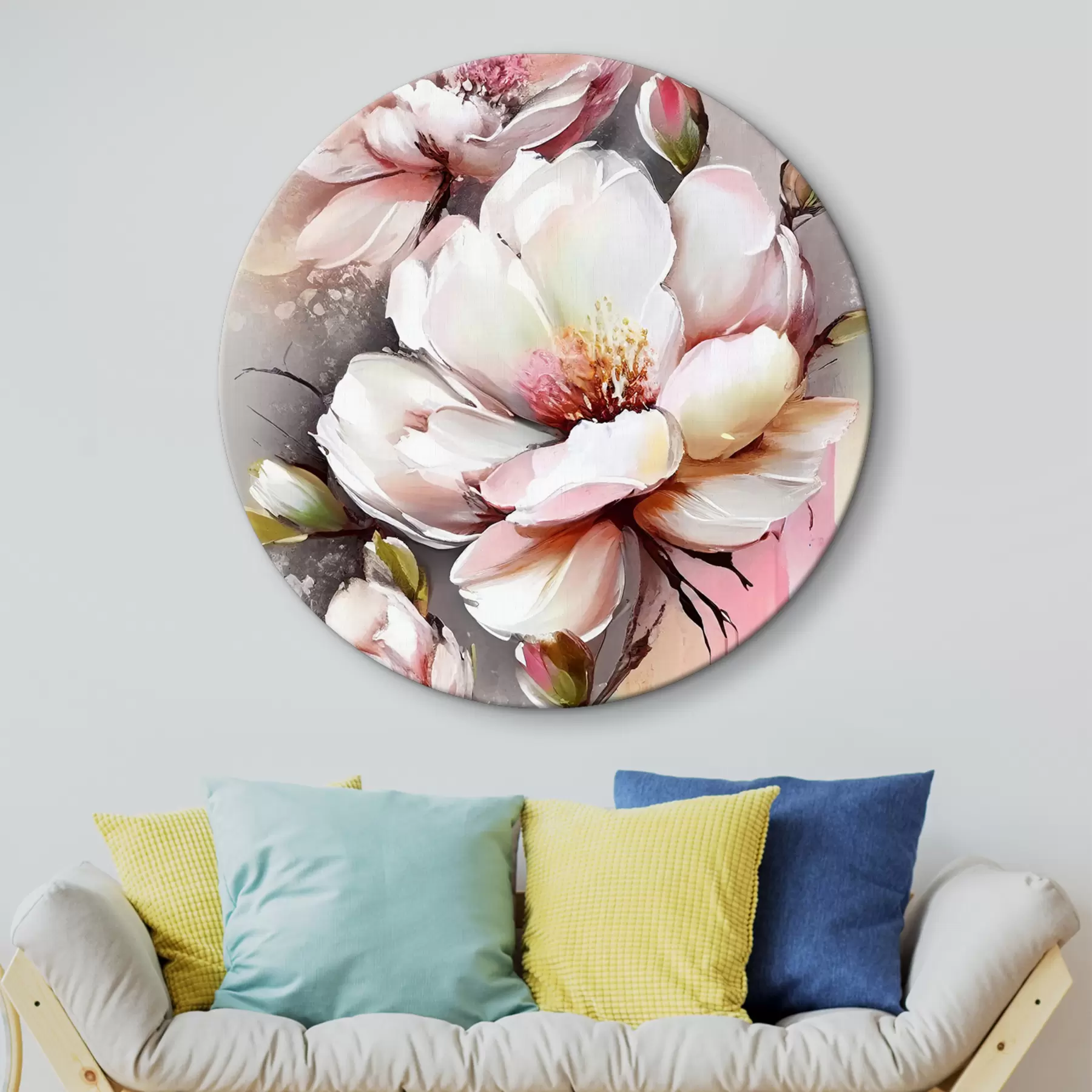 Wandbilder Blühende Anmut: Zarte Blütenblätter und sanfte Töne r35925