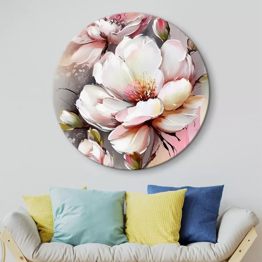 Wandbilder Blühende Anmut: Zarte Blütenblätter und sanfte Töne r35925