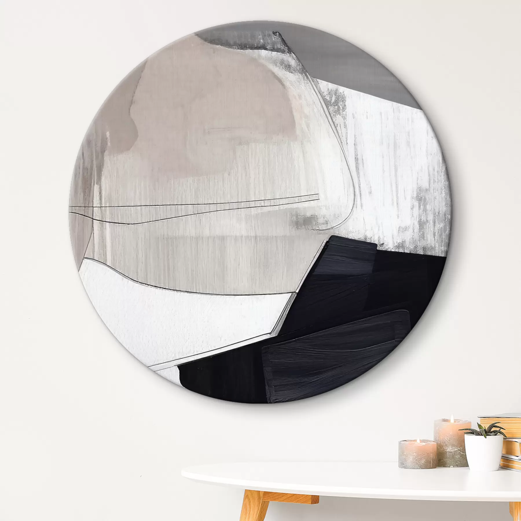 Wandbilder Abstrakte Kunst in Schwarz-Weiß-Tönen r36039