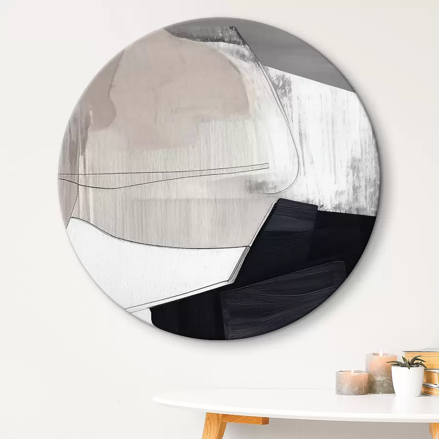 Fototapete Abstrakte Kunst in Schwarz-Weiß-Tönen r36039