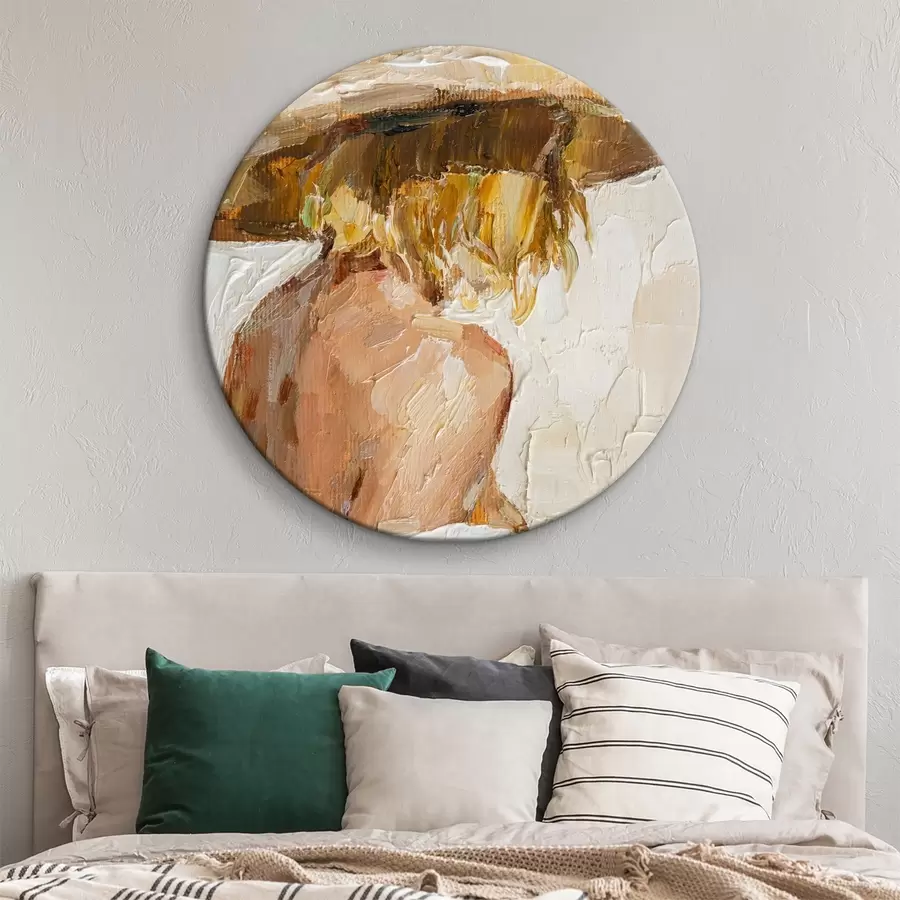 Wandbilder Porträt einer Frau von hinten in Öl r37061