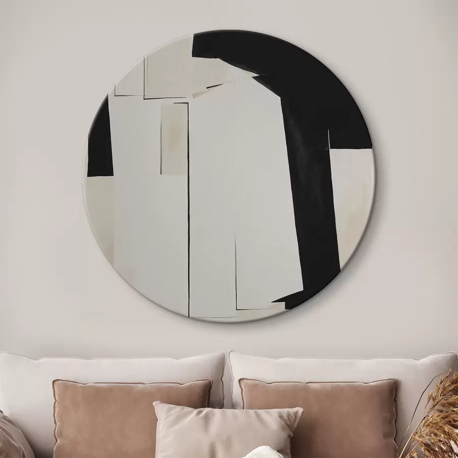 Wandbilder Schwarz-weiße Aquarell-Abstraktion r37169