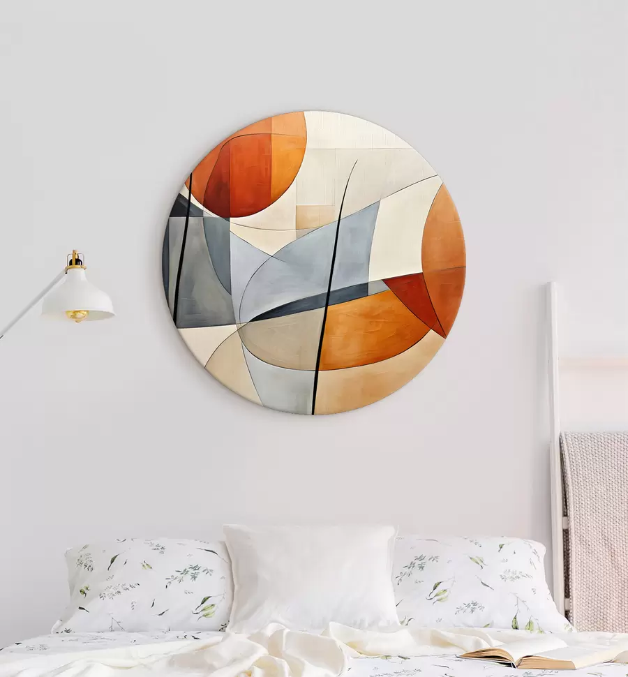 Wandbilder Geometrische Abstraktion in Orange-Tönen r37285