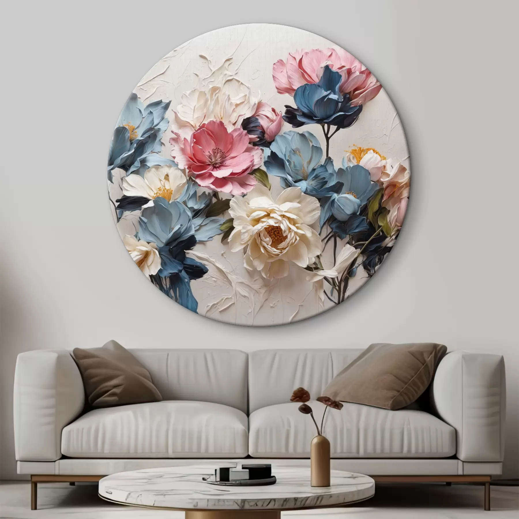 Wandbilder Voluminöse leuchtende Blumen r37336