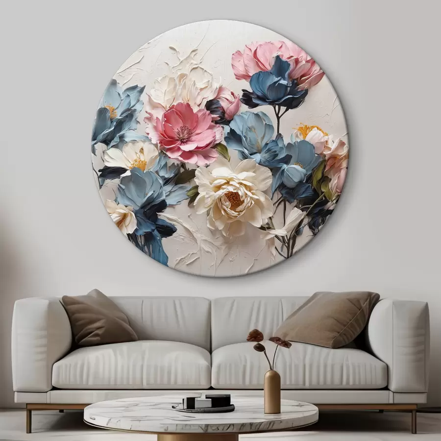 Wandbilder Voluminöse leuchtende Blumen r37336