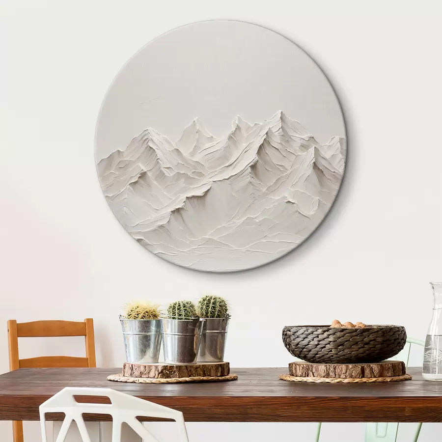 Wandbilder Dreidimensionale weiße Berglandschaft r38306