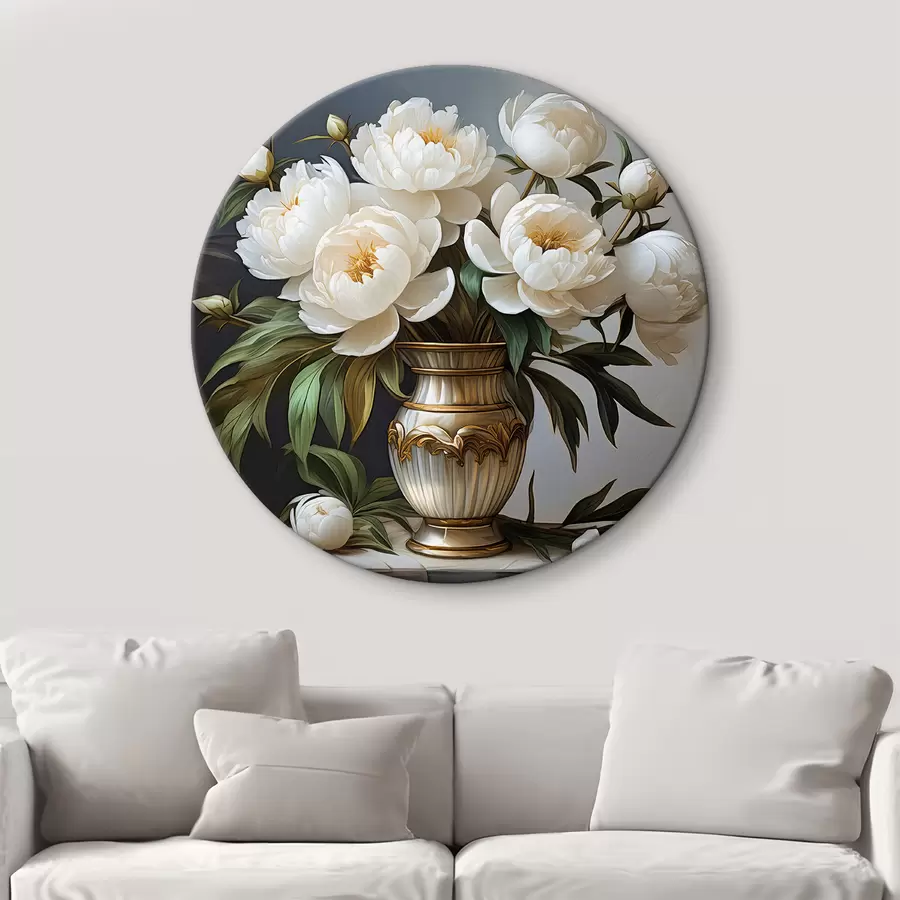 Wandbilder Ein Strauß weißer Pfingstrosen r39475