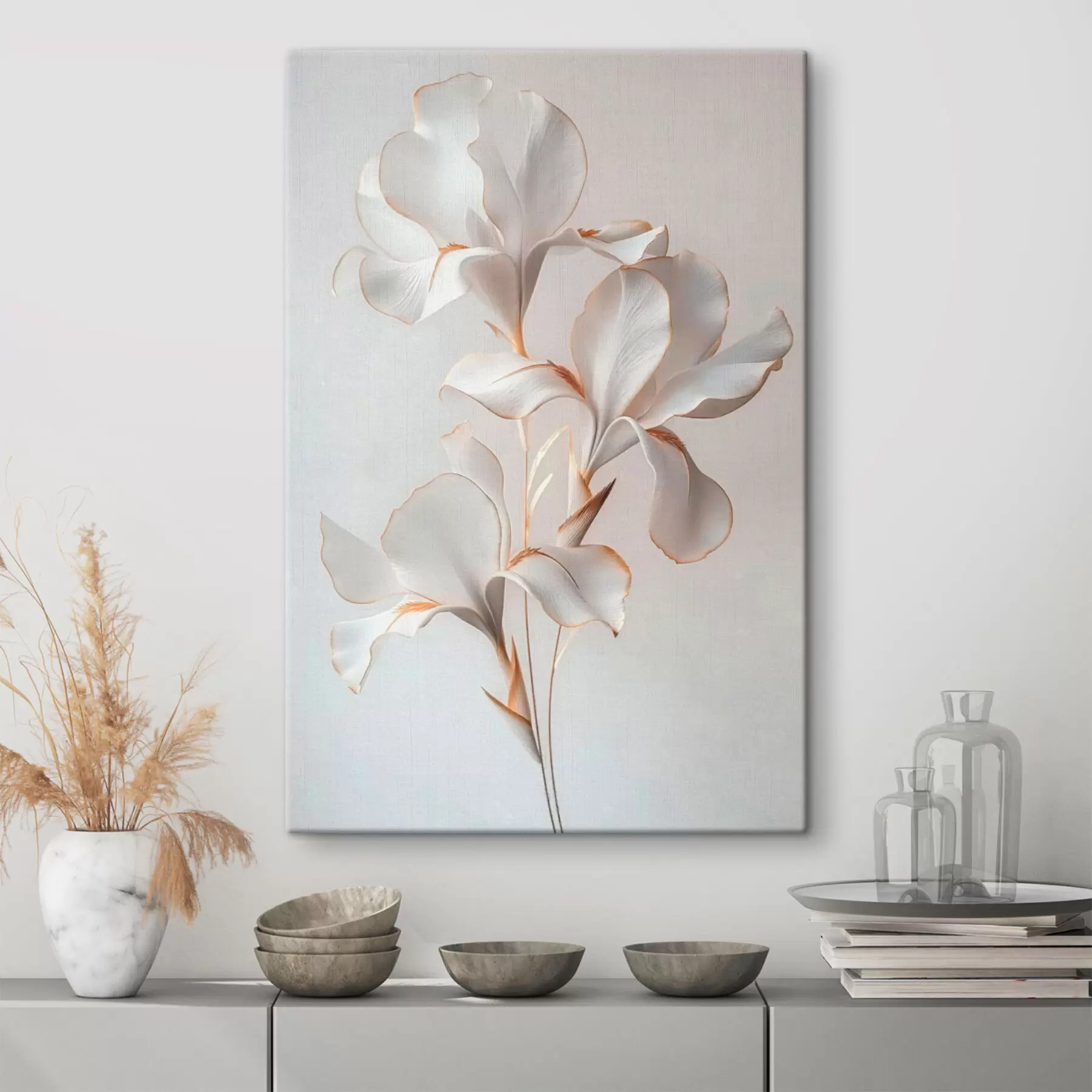 Fototapete weiße Blumen s41395