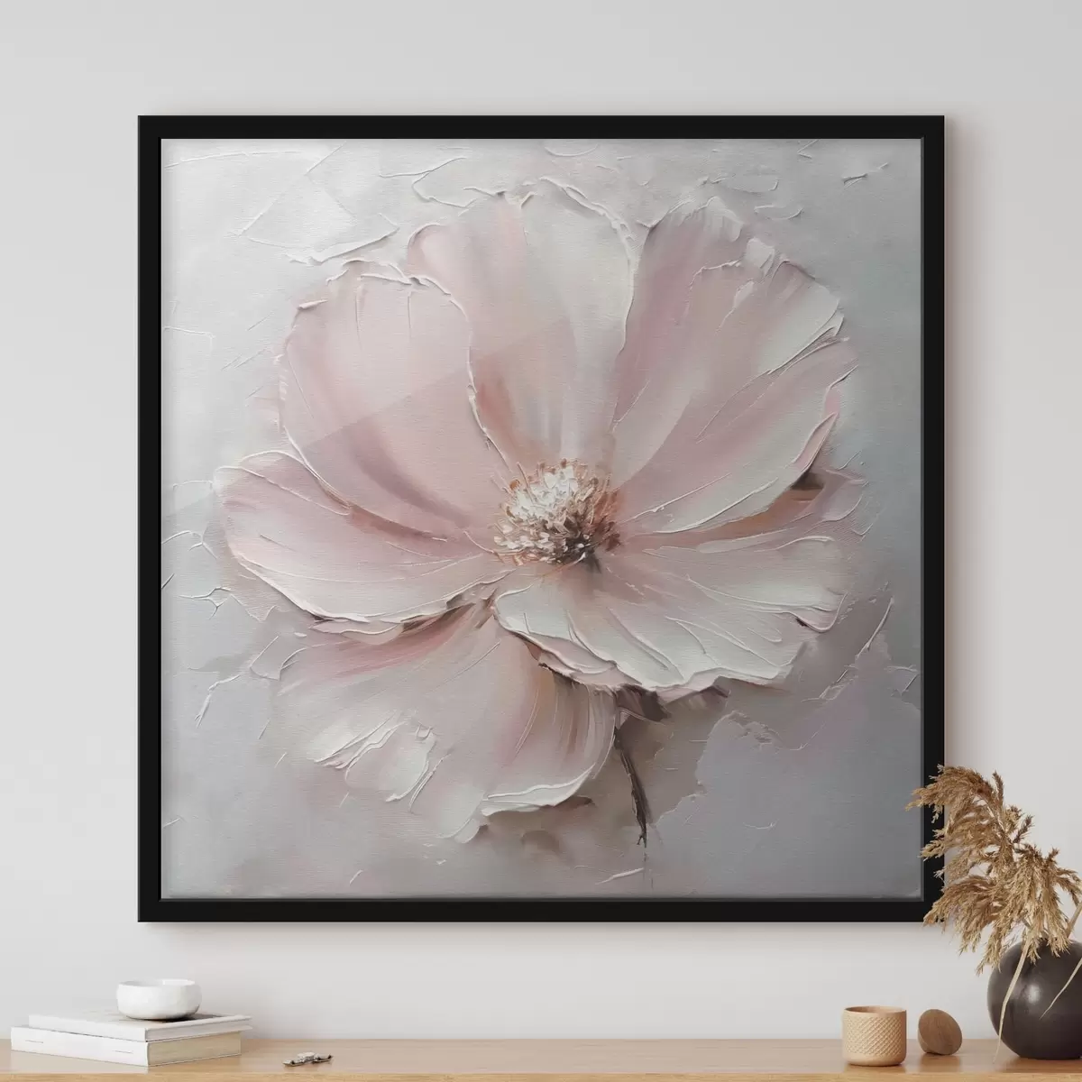 Poster Große rosa Blume Minimalismus f41324
