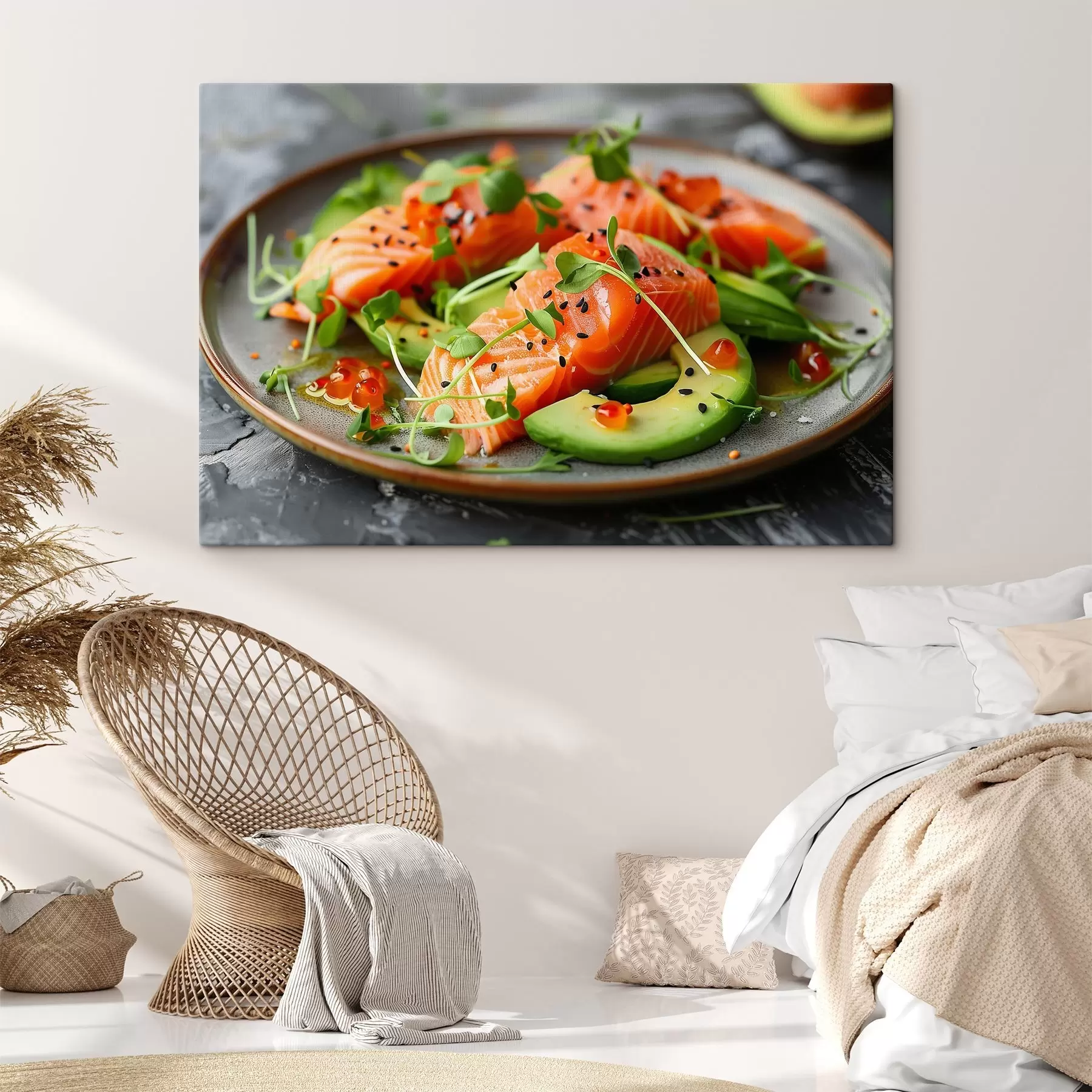 Wandbilder Frühstück, Lachs mit Avocado s41420