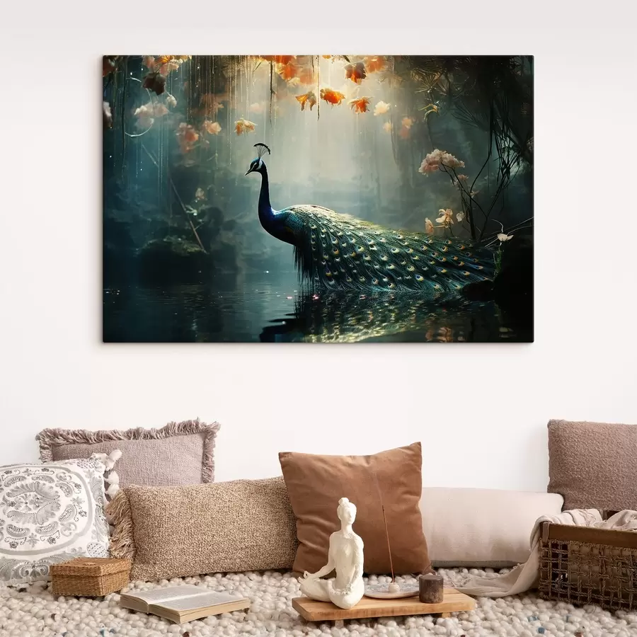 Wandbilder Wunderschöner Pfau s41425