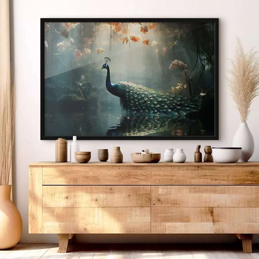 Fototapete Wunderschöner Pfau f41425