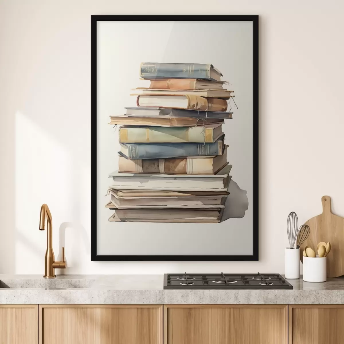 Poster Ein Stapel alter Bücher f41192