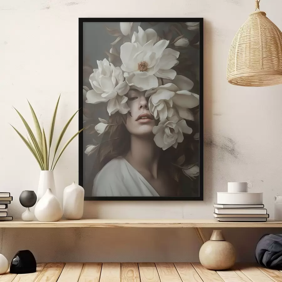 Fototapete Mädchen mit Blumen f41194