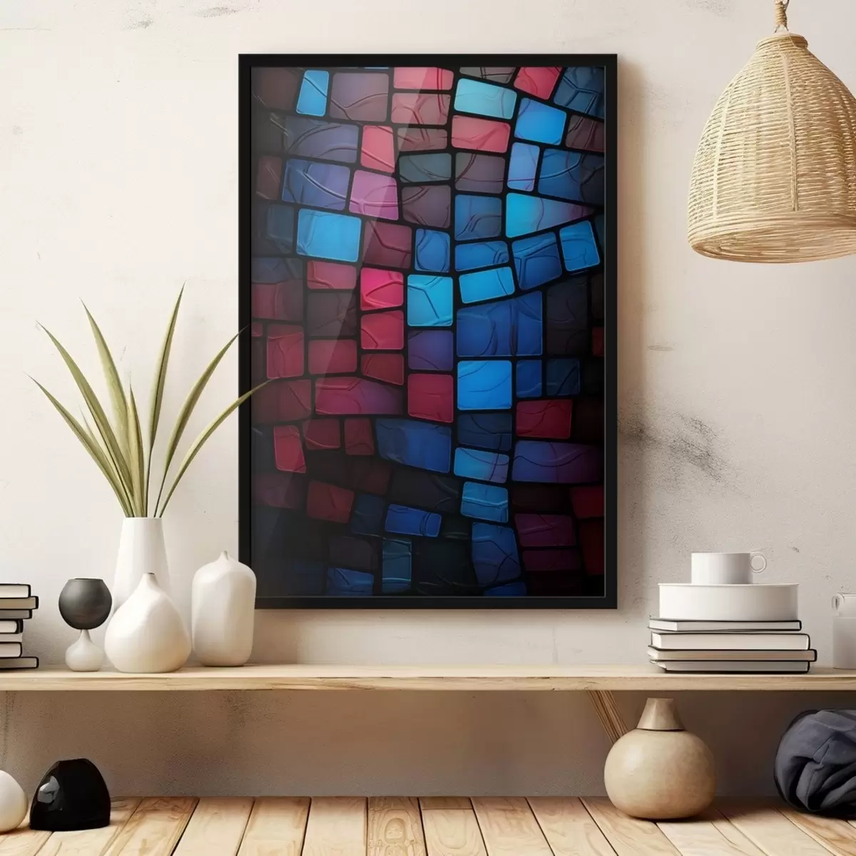 Poster Abstraktion, Mosaik f41211