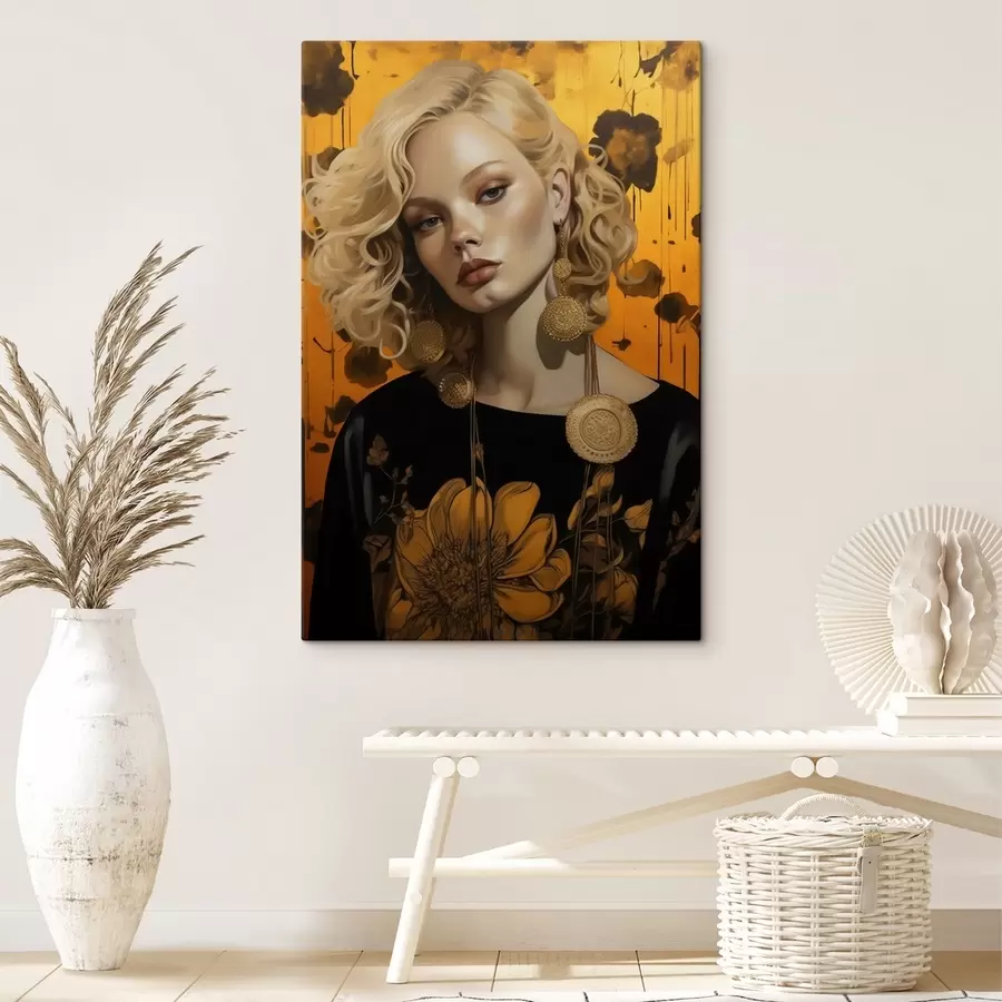 Wandbilder Mädchen in leuchtenden Farben s41193