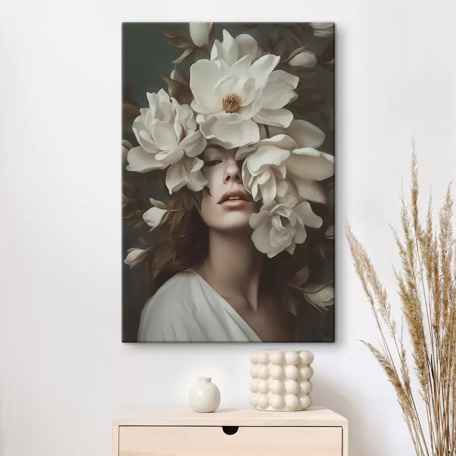 Wandbilder Mädchen mit Blumen s41194