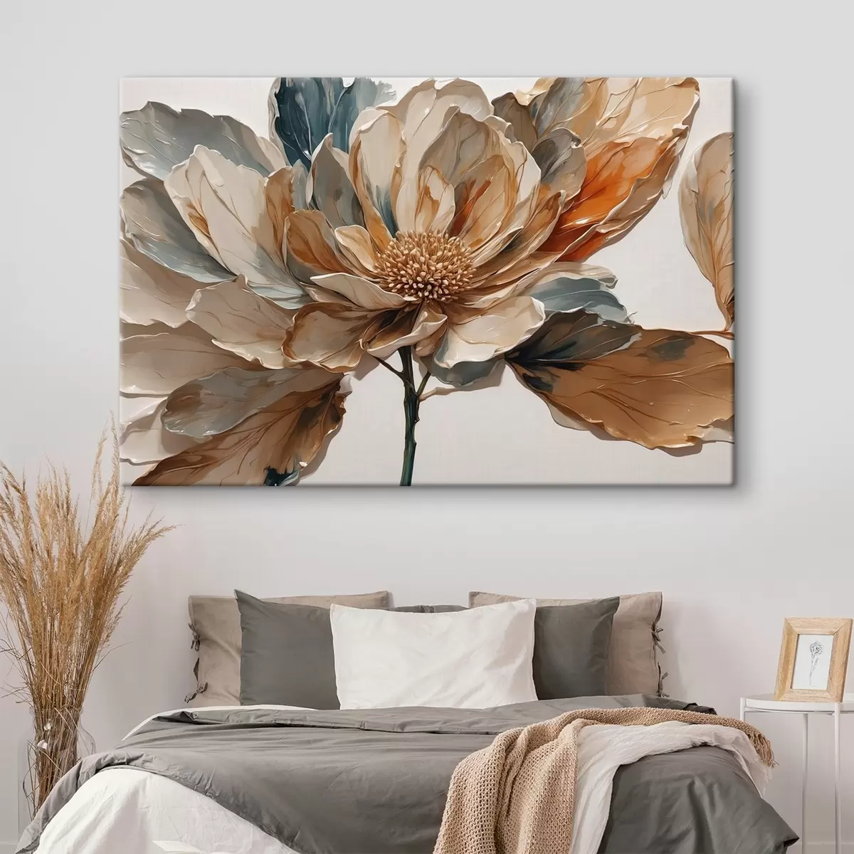Wandbilder Acrylblume auf weißem Hintergrund s41293