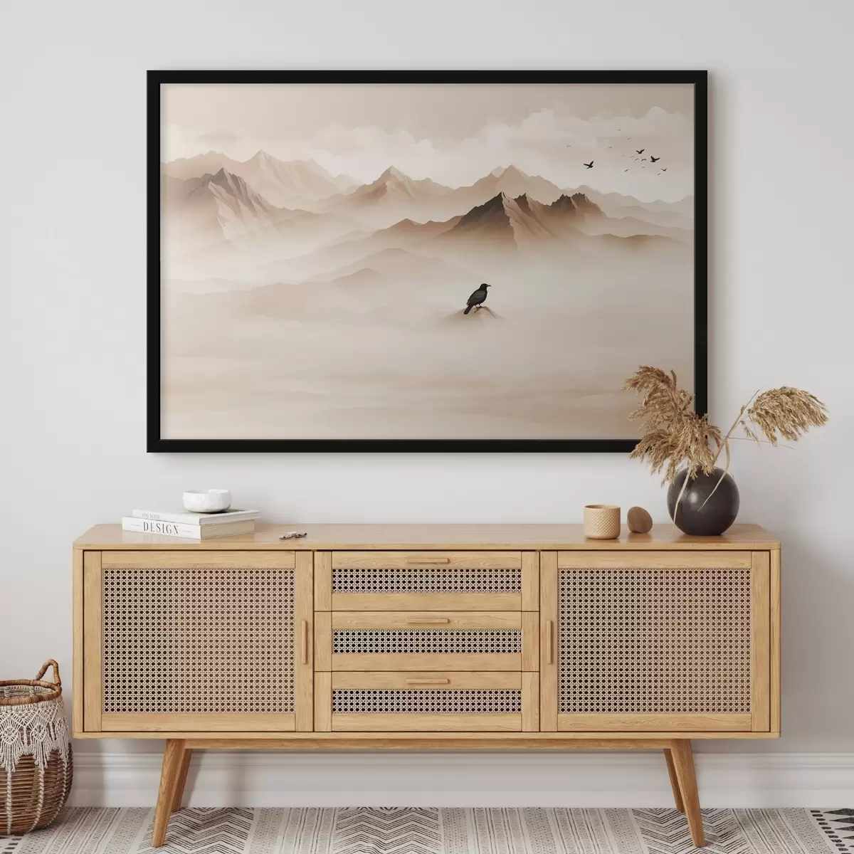 Poster Berge im Nebel in Vektorgrafik f41295