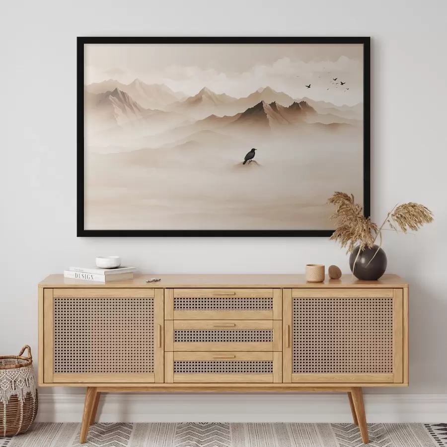 Fototapete Berge im Nebel in Vektorgrafik f41295