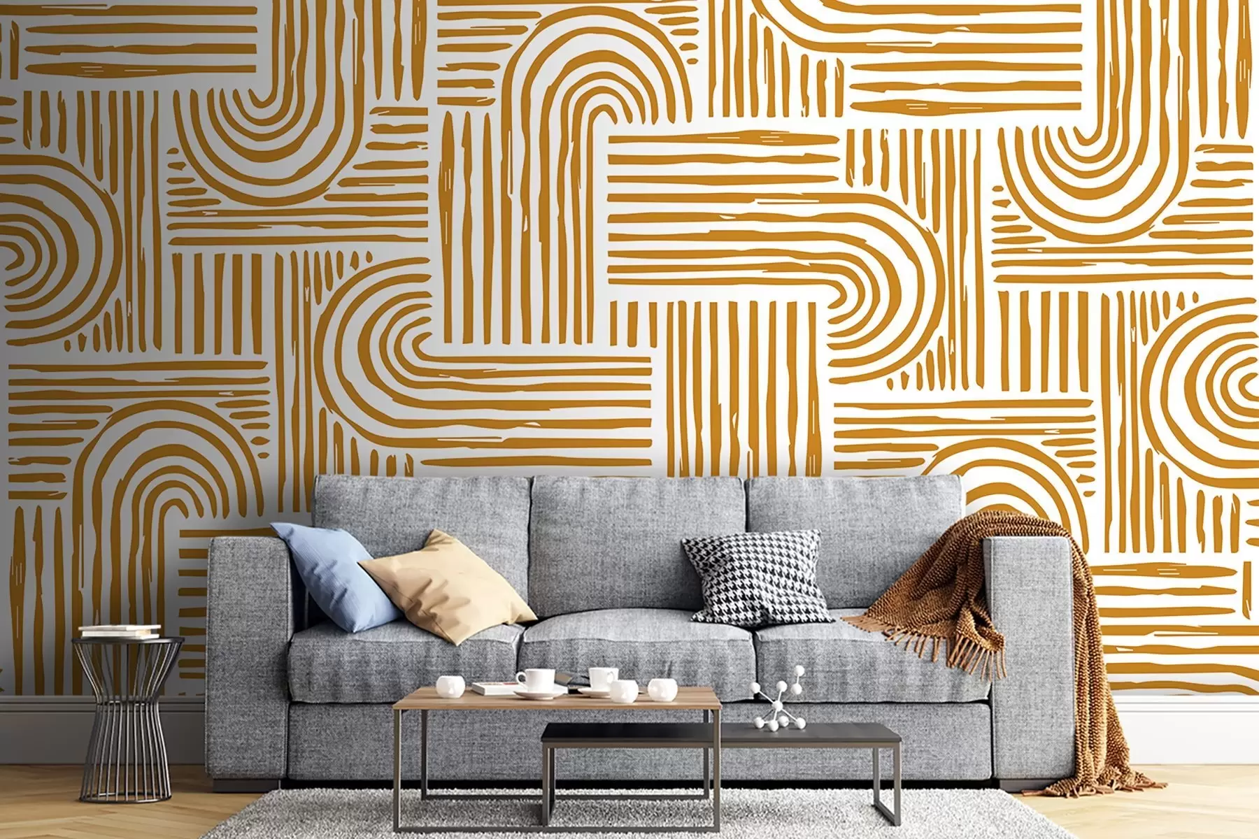 Fototapete Abstrakte Linien und Kurven Muster Design u99089v3